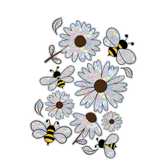 Pegatinas de flores para ventana, calcomanías creativas extraíbles para vidrio, película decorativa para sala de estar, dormitorio, sala de juegos y