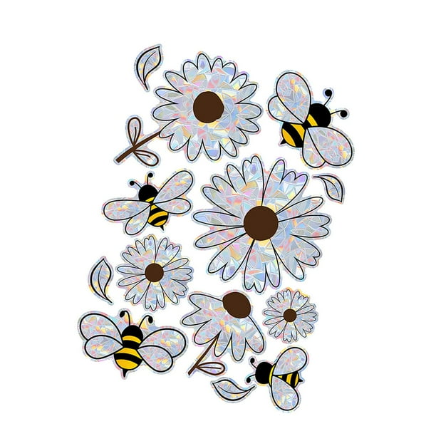 Pegatinas florales para ventana, despegar y pegar, calcomanías de vidrio de verano, película decorativa para puerta de baño, guardería, decoración del