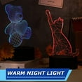 thumbnail image 3 of 3D Night LED Light Lamp Base,Adjustment 4 Modes and 16 Colors ,with Remote Control and USB Charging Cable(Black), 3 of 7
