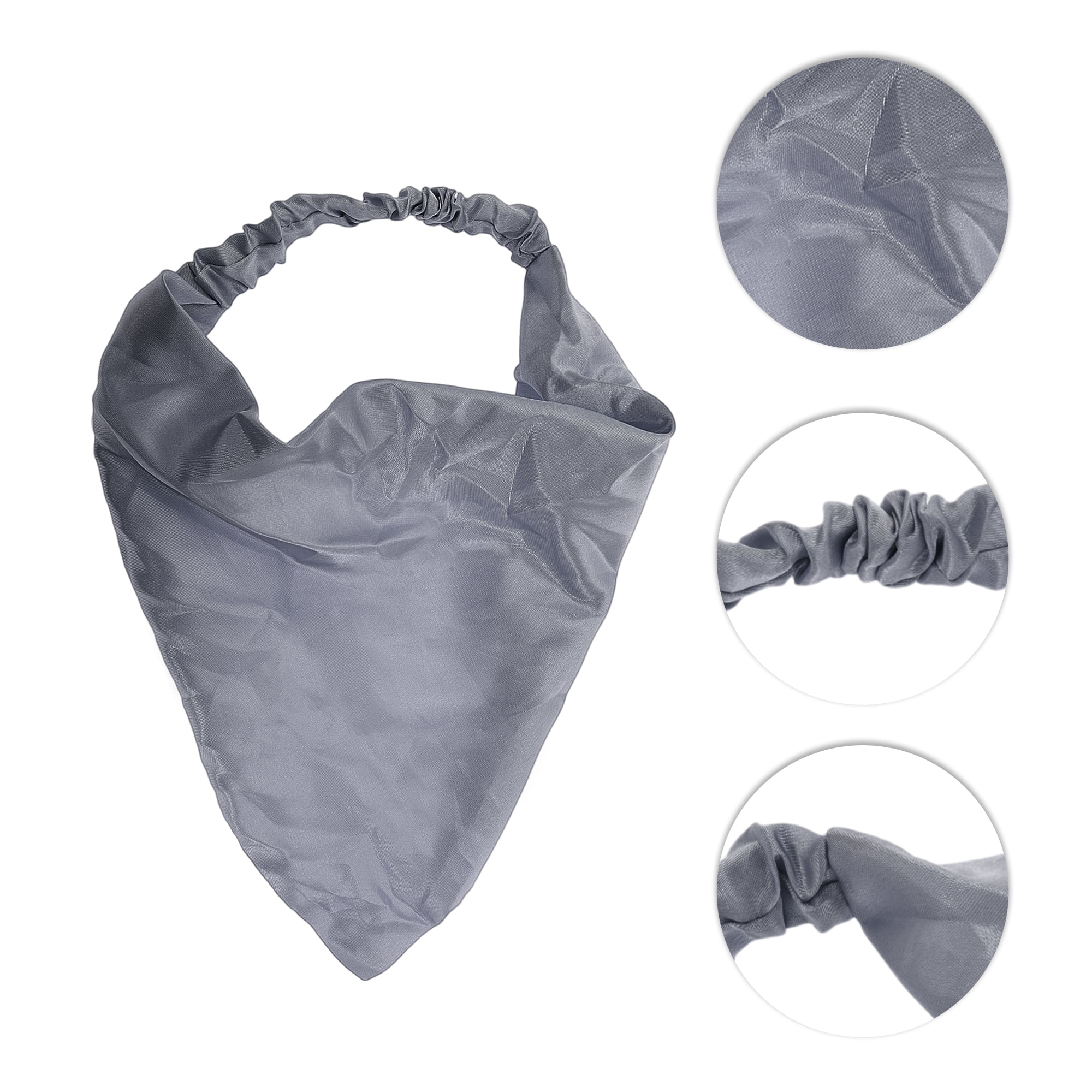 Unique Bargains 1pc Fashion Satin Headwrap for Everyday Use Dark Gray