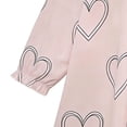 thumbnail image 5 of ClodeEU Women's Plus Size Printed Crewneck 3/4 Sleeve Top with Ruffle Trim and Smocked ,Casual Loose Blouse Pink,Womens Plus XXXXXL, 5 of 7