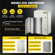 VEVOR NEMA Steel Enclosure, 24 x 16 x 10 NEMA 4X Steel Electrical Box, IP66 Waterproof & Dustproof, Outdoor/Indoor Electrical Junction Box, with Mounting Plate