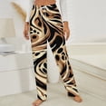 thumbnail image 3 of Abstract Swirling Leopard Print Pattern Winter Female Pants Flannel High Waist Women Pants Lady Warm Straight Leg Plush Trousers, 3 of 7