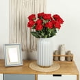 thumbnail image 4 of Zukuco 12Pcs Silk Roses Artificial Flowers Realistic Single Stem Flowers Fake Rose Bouquet for Arrangement Wedding Party Office Home Decor (Red), 4 of 7