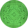 thumbnail image 1 of Ahgly Company Indoor Round Oriental Green Industrial Area Rugs, 7' Round, 1 of 4