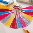 thumbnail image 6 of 24 Pcs 5" Silky Bookmark Tassels - Handmade Soft Craft Tassels with Loops for Jewelry Making, DIY Projects & Graduation Decor - Assorted Colors, 6 of 7