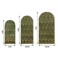 thumbnail image 3 of Efavormart Set of 3 Hunter Emerald Green Wave Mesh Chiara Backdrop Stand Covers With Gold Embroidered Sequins, Fitted Covers For Round Top Wedding Arches - 5ft,6ft,7ft, 3 of 5