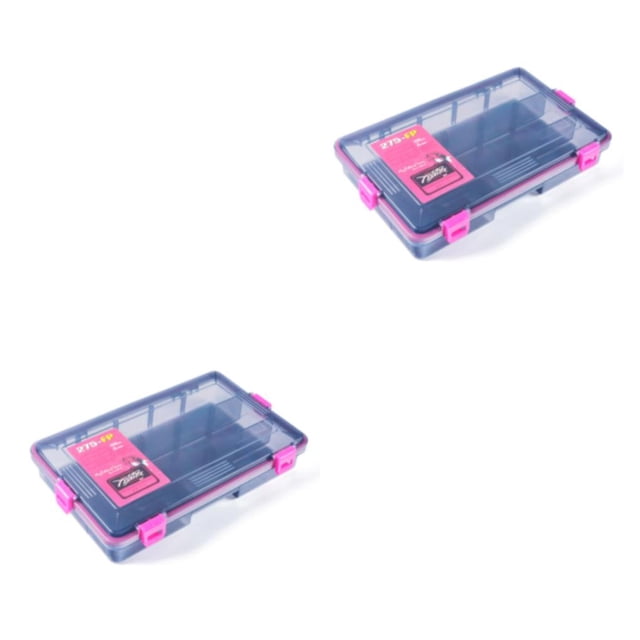 Toystoory Caja de aparejos de pesca duradera y portátil para una fácil organización accesorios de aparejos de pesca de PP esmerilados rosa rosa grande 2piezas