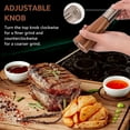 thumbnail image 7 of Salt Shaker and Pepper Grinder with Tray, Acacia Wood Salt and Pepper Grinder Set with High Strength Ceramic Grinding Core, Refillable Salt Shaker & Pepper Mill Adjustable for Customized Coarseness, 7 of 7