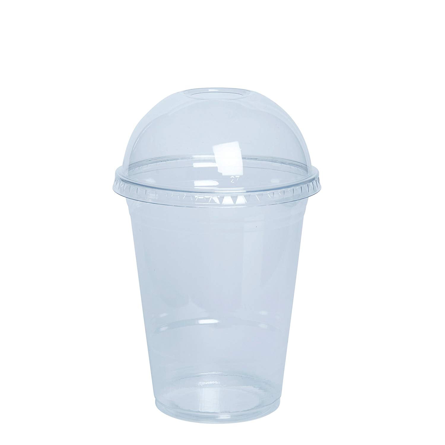 Golden Apple, 16oz-30sets Plastic clear cups with Dome lids No hole 16  Ounce Dome lids No hole 30