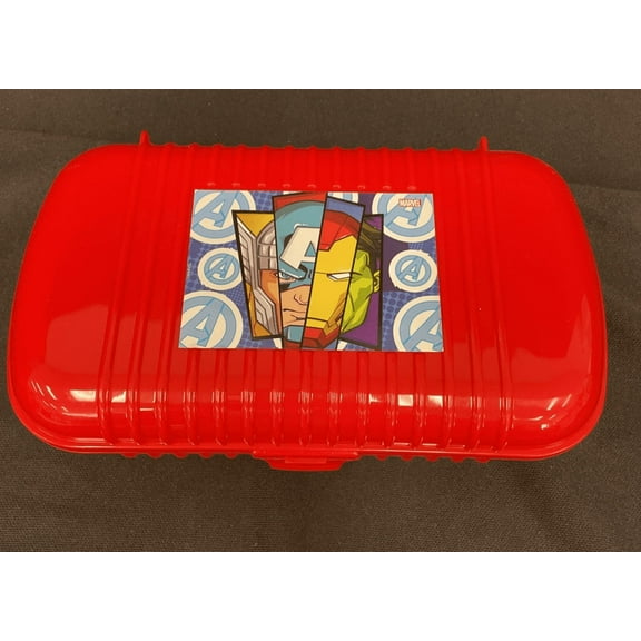 Avengers Heroes Red Plastic Pencil Case W/Tray Insert