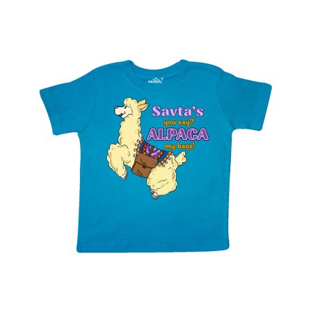 

Inktastic Savta s You Say ALPACA my Bags with Cute Jumping Alpaca Gift Toddler Boy or Toddler Girl T-Shirt