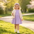thumbnail image 2 of Lanbubble Toddler Girls Long Sleeve Dresses 2 Pack A-Line Casual Play Dresses 2-3T, 2 of 7