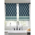 thumbnail image 2 of Dark Blue Flowers Sheer Curtains 45 Inch Length 2 Panels Set Window Treatments, Vintage Rustic Abstract Floral Aesthetic Rod Pocket Semi Curtains for Living Room/Bedroom/Kitchen Décor, 104"W x 45"L, 2 of 7