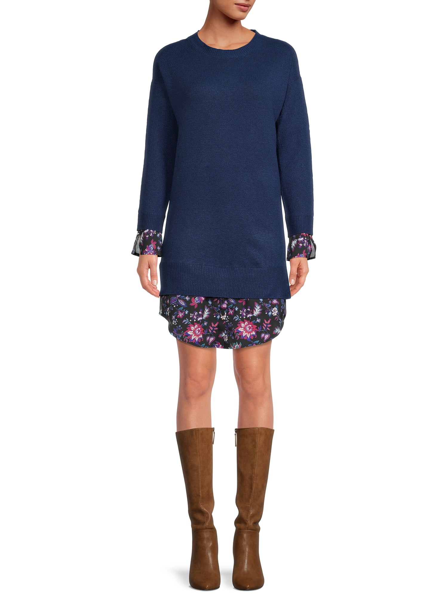 Shirttail Sweater Dress - Walmart 