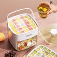 thumbnail image 3 of CSChome Mini Ice Cube Tray with Lid Bin Ice Tray with Lid Bin 48 Cavities Ice for Freezer Quick-release Ice Maker for Home Kitchen Travel Restaurant Party, 3 of 6