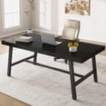 thumbnail image 3 of Modern Industrial Dining Table for 6-8 – Rectangular Wooden Table – Heavy-Duty Metal Legs – Rustic Design – Easy Assembly – Perfect for Kitchen, Dining Room, Apartment, 3 of 15