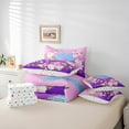 thumbnail image 6 of Homewish Children Teenagers Sport Figure Skating Twin Bedding Sets 7-Piece,Gradient Bling Splash Bedding Comforter Set Microfiber,Chic Floral Flowers Breathable Sheet Sets,Super Cozy Room Decor, 6 of 8