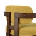 thumbnail image 6 of GDF Studio Modern Fabric Upholstered Dining Chairs with Solid Wood Frame, Yellow+Walnut, Set of 2, 6 of 10