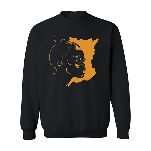 Pretty Young Woman Face Sweatshirt Women -Image by Shutterstock, Female Small