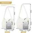 thumbnail image 2 of Bolsa acolchada UIXIZQ para mujer, acolchada, de nailon, color beige, 2 of 7