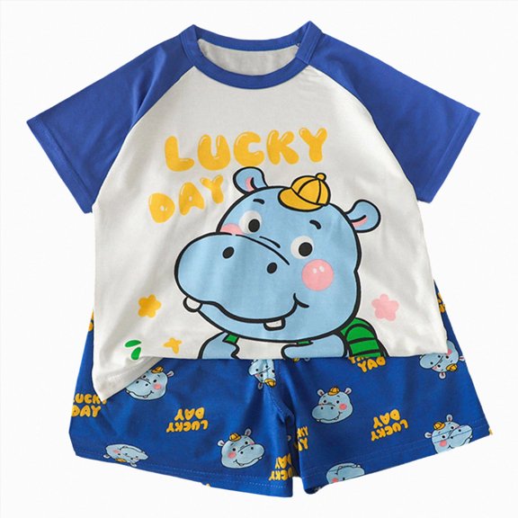 UAYOTSE Toddler Baby Boy Summer Outfit Lovely T-Shirts Top Shorts Set Infant Boy Summer Clothes 6 12 18 Months 2T 3T Sets,Sizes 7-8 Years