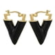 thumbnail image 5 of Pendientes de esmalte con forma de triángulo sólido y moderno, color dorado y plateado, geométricos, SHED010-9, 5 of 5