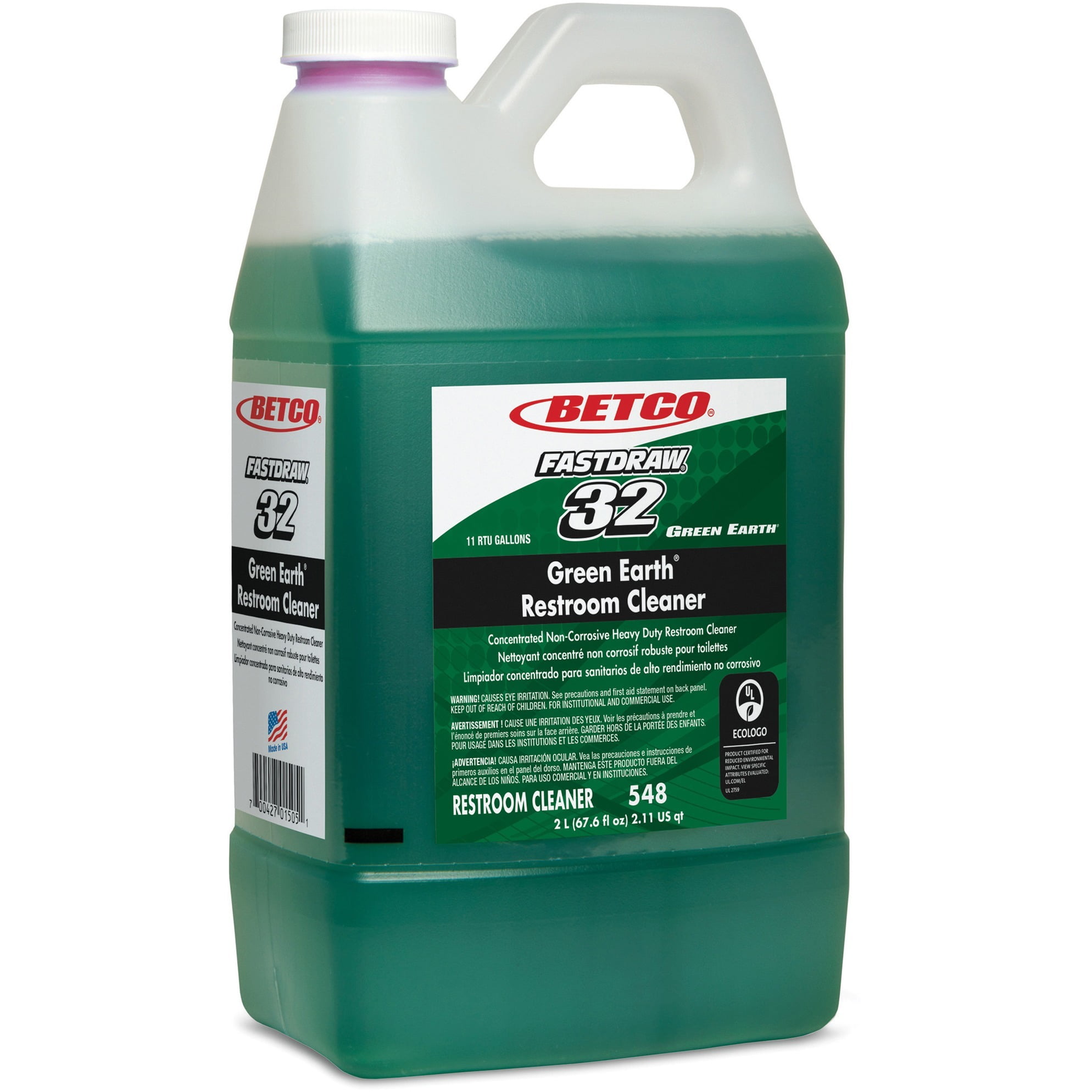 Betco Green Earth Restroom Cleaner, Green, 4 / Carton (Quantity