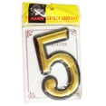 thumbnail image 3 of HAWK Gold Numeral 5 | Self-Adhesive Artisanal 4" Gold-Painted | Elegance & Versatility in Signage and Crafting | Versatile Usage for House & Event Signage, 3 of 3