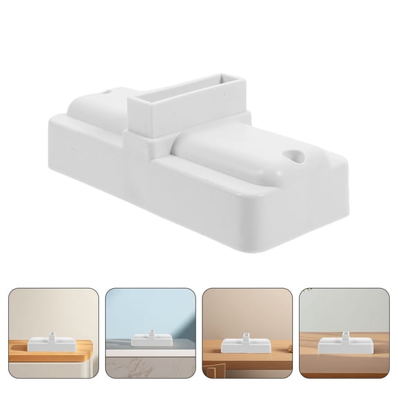STOBOK 6Pcs White Plastic Garden Fence Support Brackets with Ground Holder for Courtyard and Park