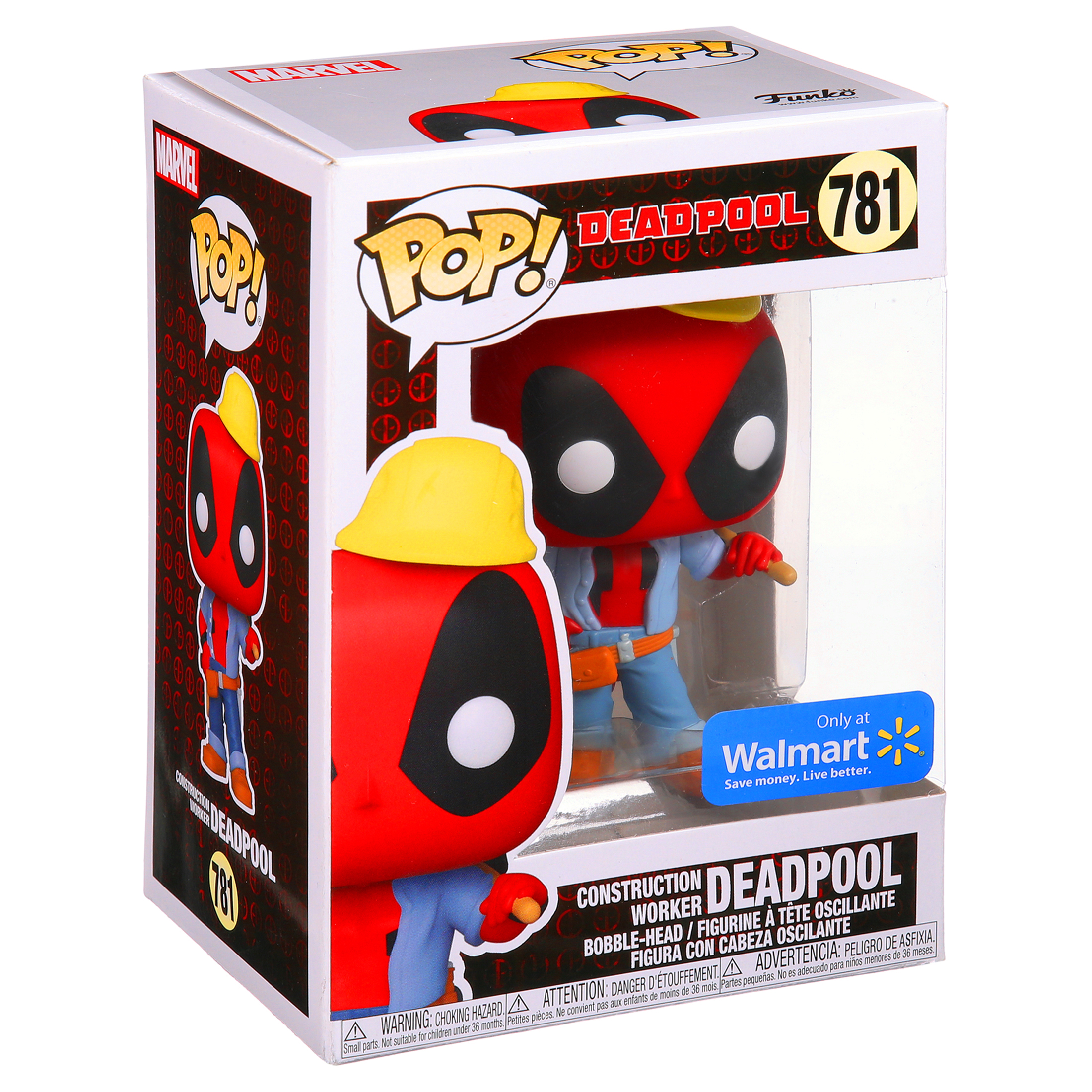 Funko POP! Marvel: Deadpool 30th - Construction Worker - Walmart Exclusive - image 3 of 8