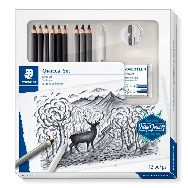 Kit de dibujo STAEDTLER Mars Lumograph con lápices de carbón