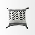 thumbnail image 5 of Mercana Kimia Fabric Herringbone Decorative Pillow Cover in White/Black, 5 of 11