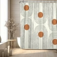 thumbnail image 6 of Boho Mid Century Shower Curtain Beige Abstract Shower Curtains for Bathroom Decor 72W x 72 L Inches Sun Arch Simple Modern Minimalist Waterproof Fabric Shower Curtains, 6 of 6