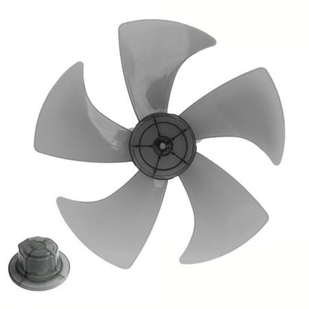 

14 Inch Household Plastic Fan Blade Five Leaves With Nut Cover For Pedestal