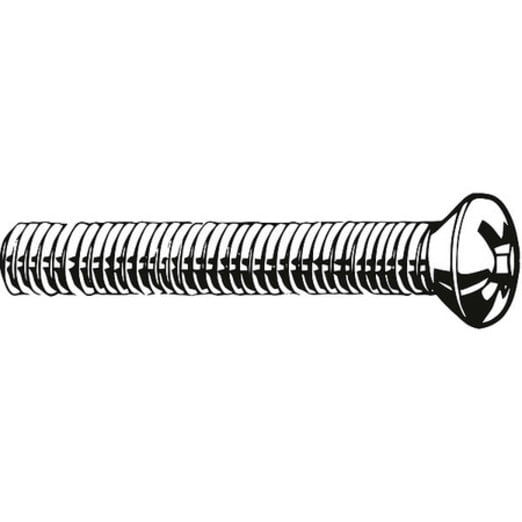 Import Meets ASME B18.13 Zinc Plated 5/16 Length Pack of 100 Steel Pan Head Machine Screw With Internal-Tooth Lock Washer Fully Threaded #2 Phillips Drive #8-32 Thread Size 