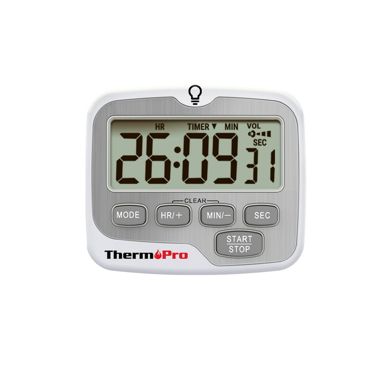 ThermoPro TM01W Kitchen Timer with Count Up and Countdown Timers