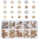 thumbnail image 1 of Botones de perla estilo 10, 100 unidades, con vástago, para costura y manualidades. Botones de perla de media bola para ropa, camisas, trajes, abrigos y suéteres (10-13 mm)., 1 of 7