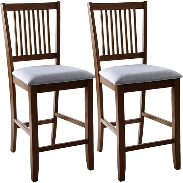 Duhome Wood Bar Stools Set of 2, Counter Height Chairs Upholstered