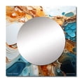 thumbnail image 2 of Designart "Liquid Ink: Blue And White Geyser" Abstract Shapes Square Mirror For Wall Decor - Large Blue Square Printed Wall Mirror Art - Square Modern Mirror - Wall Mounted Square Large Mirror, 2 of 5