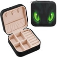 thumbnail image 3 of GZHJMY Dragon's Green Eyes Leather Jewelry Box,Portable Mini Jewelry Case Traveling Jewelry Organizer for Rings Necklaces Bracelets Earrings, 3 of 7