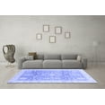 thumbnail image 3 of Ahgly Company Machine Washable Indoor Square Oriental Blue Modern Area Rugs, 5' Square, 3 of 4