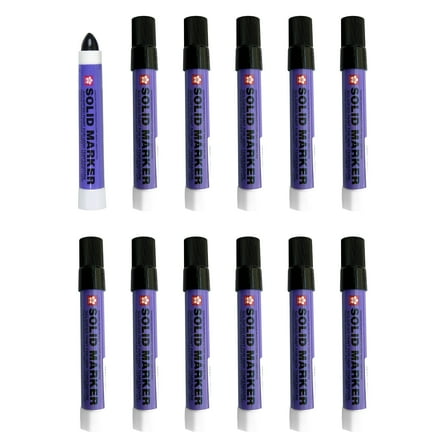 Sakura Solid Paint Markers - Permanent Marker Paint Pens - Window, Wood, & Glass Marker - Black Paint - 12 Pack