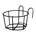 thumbnail image 1 of Soporte de flores pequeño de hierro negro para balcón, maceta colgante, barandilla, soporte de flores, 1 of 10