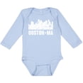 thumbnail image 3 of Inktastic Boston Massachusetts City Skyline with Grunge Boys or Girls Long Sleeve Baby Bodysuit, 3 of 5