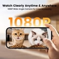 thumbnail image 2 of Oneisall WF-65 Automatic Cat Food Dispenser for 2 Cats, 5GHz & 2.4GHz Automatic Cat Feeder with Camera, 7L/29 Cups Timed Cat Feeder, White, 2 of 9