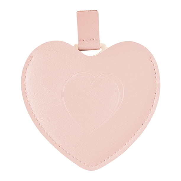 1 espejo de maquillaje exquisito, elegante, portátil, con forma de corazón