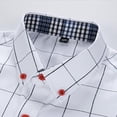 thumbnail image 6 of VSSSJ Mens Button Down Shirts Wrinkle Free 4-Way Stretch Short Sleeve Shirt Plaid Slim Fit Collared Business Casual Office Shirt White XS, 6 of 9