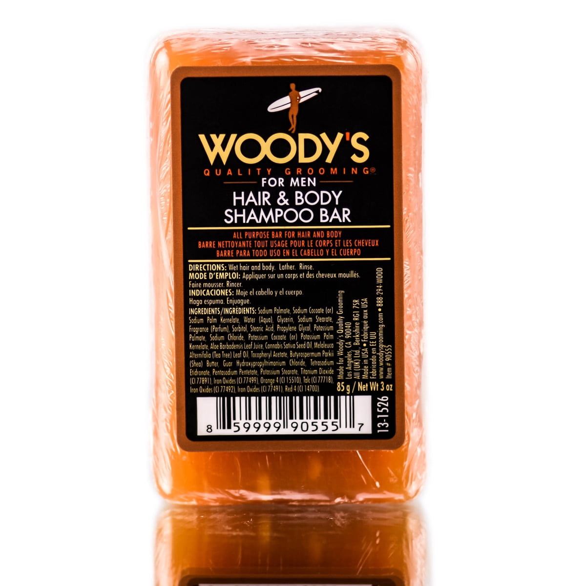 Size 3 oz , Woody's Meat & Potatoes Hair & Body Shampoo Bar, hair