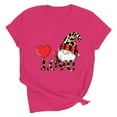 thumbnail image 6 of FDGIU ‌Women's Love Heart Graphic Tee - V-Neck Valentine T-Shirt Comfy Casual Blouse Gift, 6 of 6